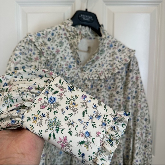 NWOT Weekend Max Mara Label-cut Sophia Ruffled Floral Shirt Size: M US4/6 Spring - Picture 11 of 15